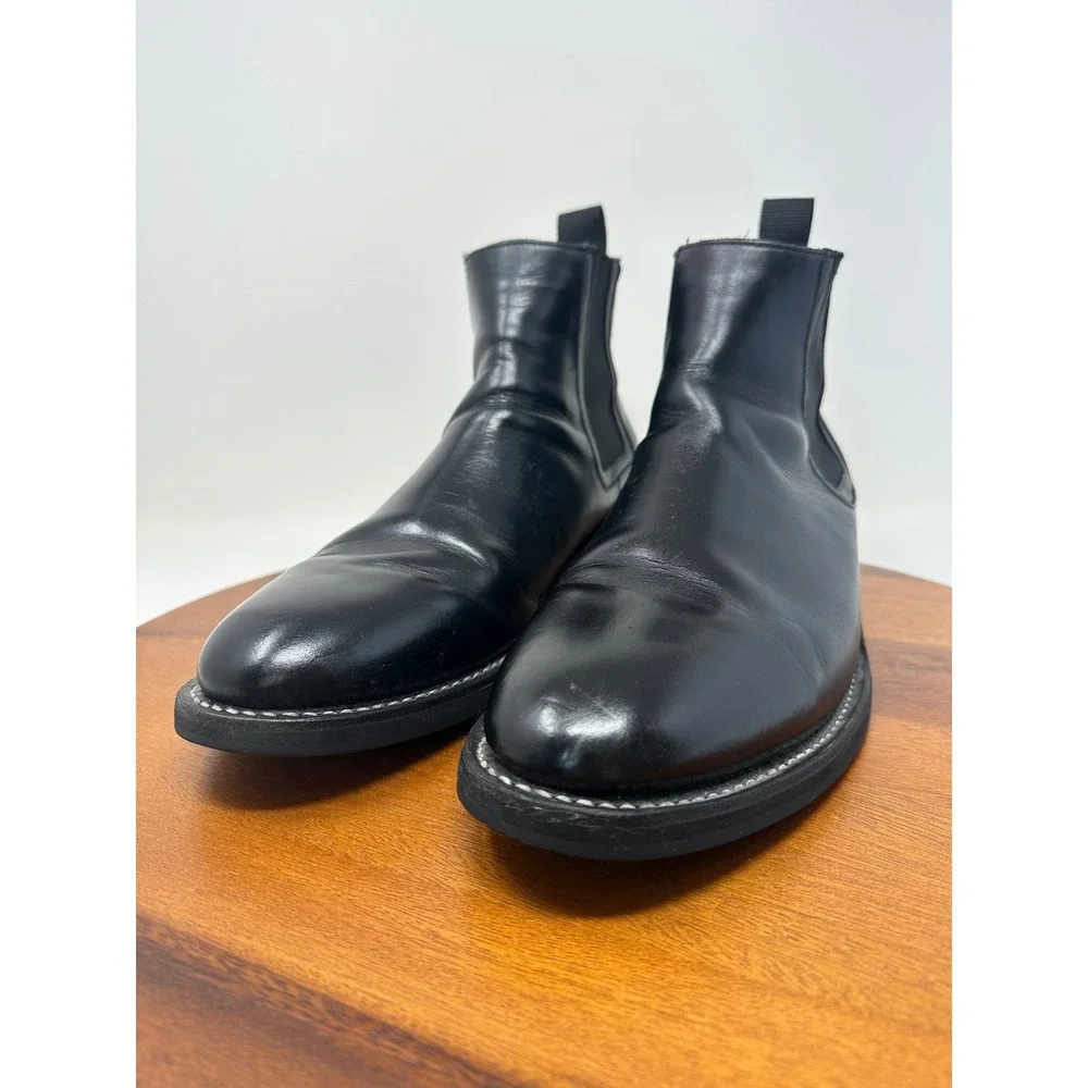 Thursday Boot Co Leather Chelsea Boots Mens Size 11.5 Black Pull on Preppy